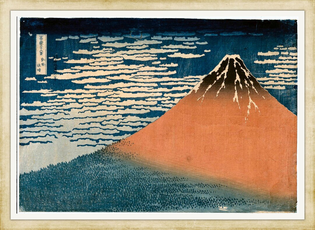Hokusai Mount Fuji Print – Japanese Woodblock Art, Clear Weather - Etsy