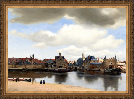 Vermeer, View of Delft, 1660 - A4 / A3 reproduction fine art print. A4 / A3. Heavyweight matte paper/ real art canvas, pigment archival inks