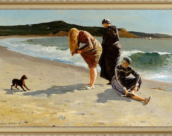 Winslow Homer, Eagle Head Mass' High Tide, 1870 - A4 / A3 reproduction fine art print. Heavyweight textured art paper/ real art canvas