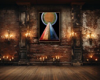 Hilma af Klint, Group 10 Altarpiece No 1, museum-quality 250gsm matte paper giclée print /art canvas / unframed / framed.