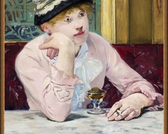 Edouard Manet, Plum Brandy, A4 / A3 / A2 / A1 / A0  Premium Matte Fine Art Poster Wall Art Gift, Portrait, Unframed/Framed
