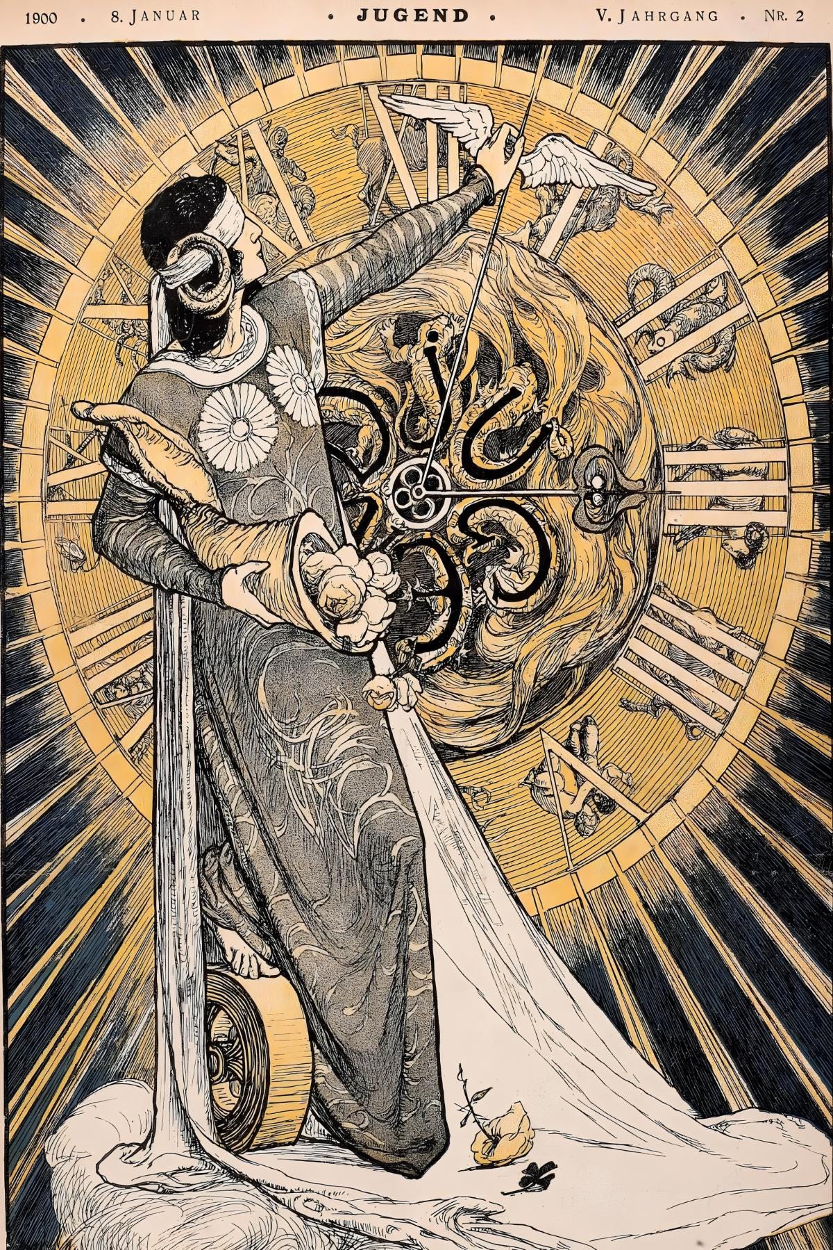 Art Nouveau Postcards – 12 Vintage German Jugendstil Reproductions