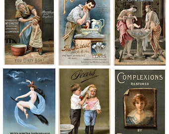 12 x Victorian advertising postcards (1) a collection of 12 individual 19th c. reproduction art postcards Premium 300gsm matte photo card