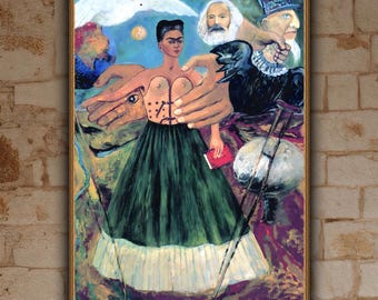 Frida Kahlo, Marxism Will Give Health to the Sick, 1954, museum-quality 250gsm matte paper giclée print /art canvas / unframed / framed