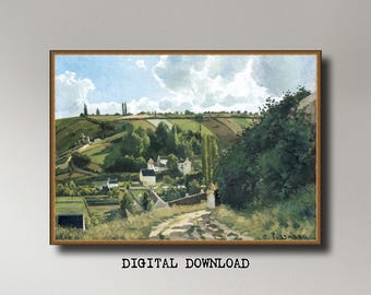 Camille Pissarro, Jalais Hill, Pontoise (1867), INSTANT DOWNLOAD ultra-hi-res XL 300dpi print-ready digital files in 5 ratios