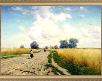 Konstantin Kryzhitsky, Constantine Road -  A4 / A3 reproduction fine art print. Heavyweight textured art paper / real art canvas