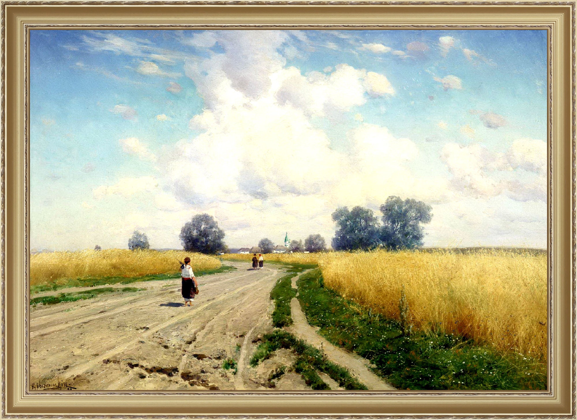 Картина рожь левитан