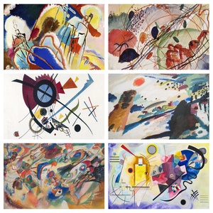12 x Wassily Kandinsky postcards (series 1) – a set of 12 reproduction art postcards - 300gsm premium-quality matte photo card