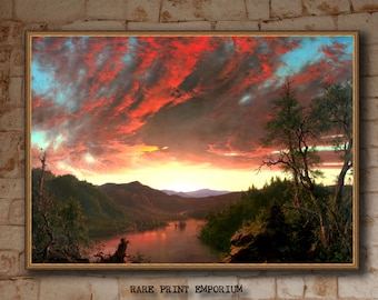 Frederic Edwin Church, Twilight in the Wilderness, c.1897, museum-quality 250gsm matte paper giclée print /art canvas / unframed / framed