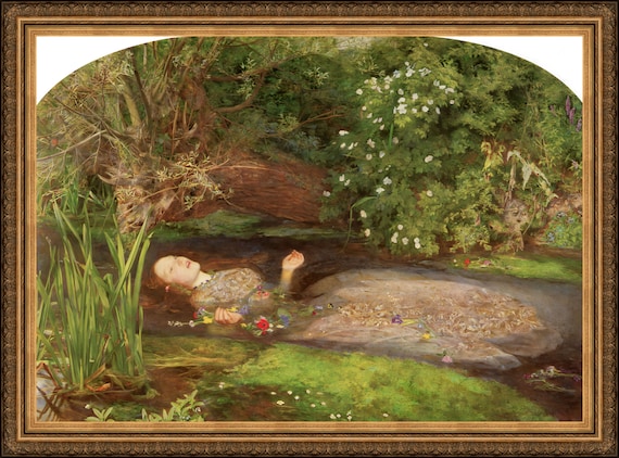 Millais　ミレイ　John Everett Millais John Everett Millais, 1829-96, Ophelia, - A4 / A3