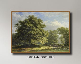 George Andries Roth, View in the Bentheim Forest, (1809–1887), INSTANT DOWNLOAD ultra-hi-res XL 300dpi print-ready digital files in 5 ratios