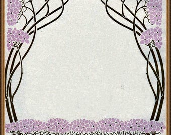 Vintage Art Nouveau print (#039) - a rare late 19th c German Jugendstil art print. A4 / A3 Heavyweight art paper, pigment archival inks
