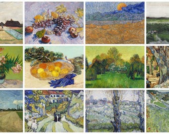 12 x Vincent van Gogh postcards (series 3) – a set of 12 reproduction art postcards -  premium-quality 300gsm matte photo card