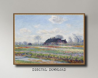 Claude Monet, Tulip Fields at Sassenheim (1887),  INSTANT DOWNLOAD ultra-hi-res XL 300dpi print-ready digital files in 5 ratios