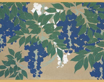 Kamisaka Sekka, Wisteria from Momoyogusa, A4 / A3 / A2 / A1 / A0  Premium Matte Fine Art Poster, Art Gift, Japanese print, Unframed/Framed