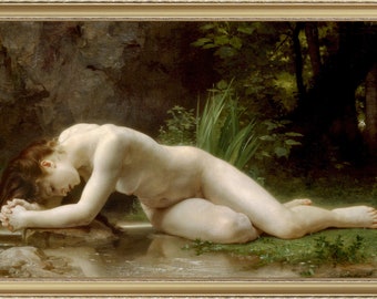 William Bouguereau, Biblis, 1884 -  A4 / A3 reproduction fine art print. Heavyweight paper
