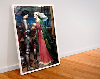John William Waterhouse, Tristan, and Isolde with the Potion, museum-quality 250gsm matte paper giclée print /art canvas / unframed / framed