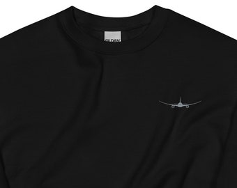 Vliegtuigsweater, geborduurd unisex-sweater, vliegtuig, pilootcadeaus, verjaardag, kerstcadeaus.