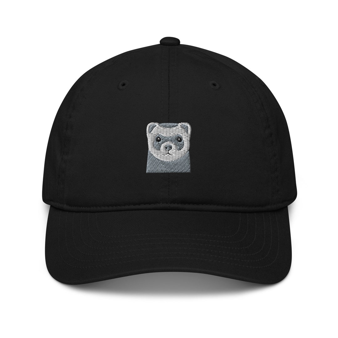 Bust Hat Ferret Hat, Embroidered Ferret Bust Hat, Unisex Organic Dad Hat, Ferret ...