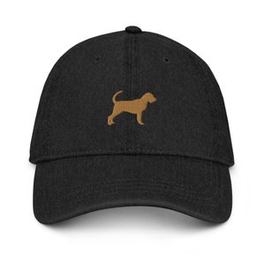 Bloodhound hat, embroidered unisex denim hat, bloodhound gift, bloodhound dog dad mom hat.