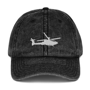Helicopter hat, embroidered vintage hat, Helicopter pilot gift, Helicopter lover hat.
