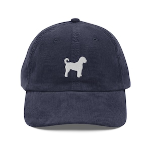 Goldendoodle corduroy hat, embroidered unisex corduroy hat, goldendoodle gift for dog mom dog dad.