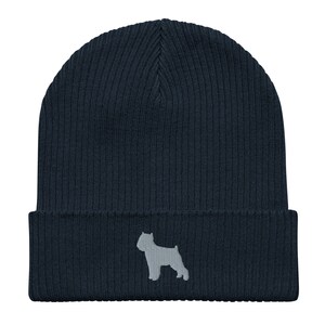 Brussels Griffon beanie, Embroidered Unisex 100% organic Cotton Ribbed Beanie, for kids and adults, Brussels Griffon Gifts.