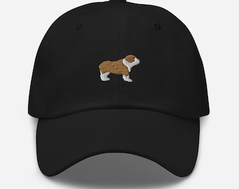 English bulldog hat, embroidered unisex dad hat, English bulldog gift, English bulldog dog mom dad hat.