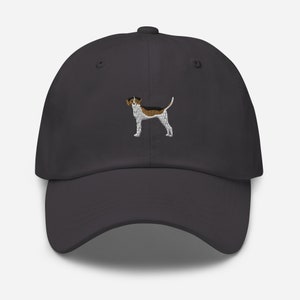 Treeing Walker Coonhound hat, embroidered unisex dad hat, Treeing Walker Coonhound gifts, tri-color embroidery.