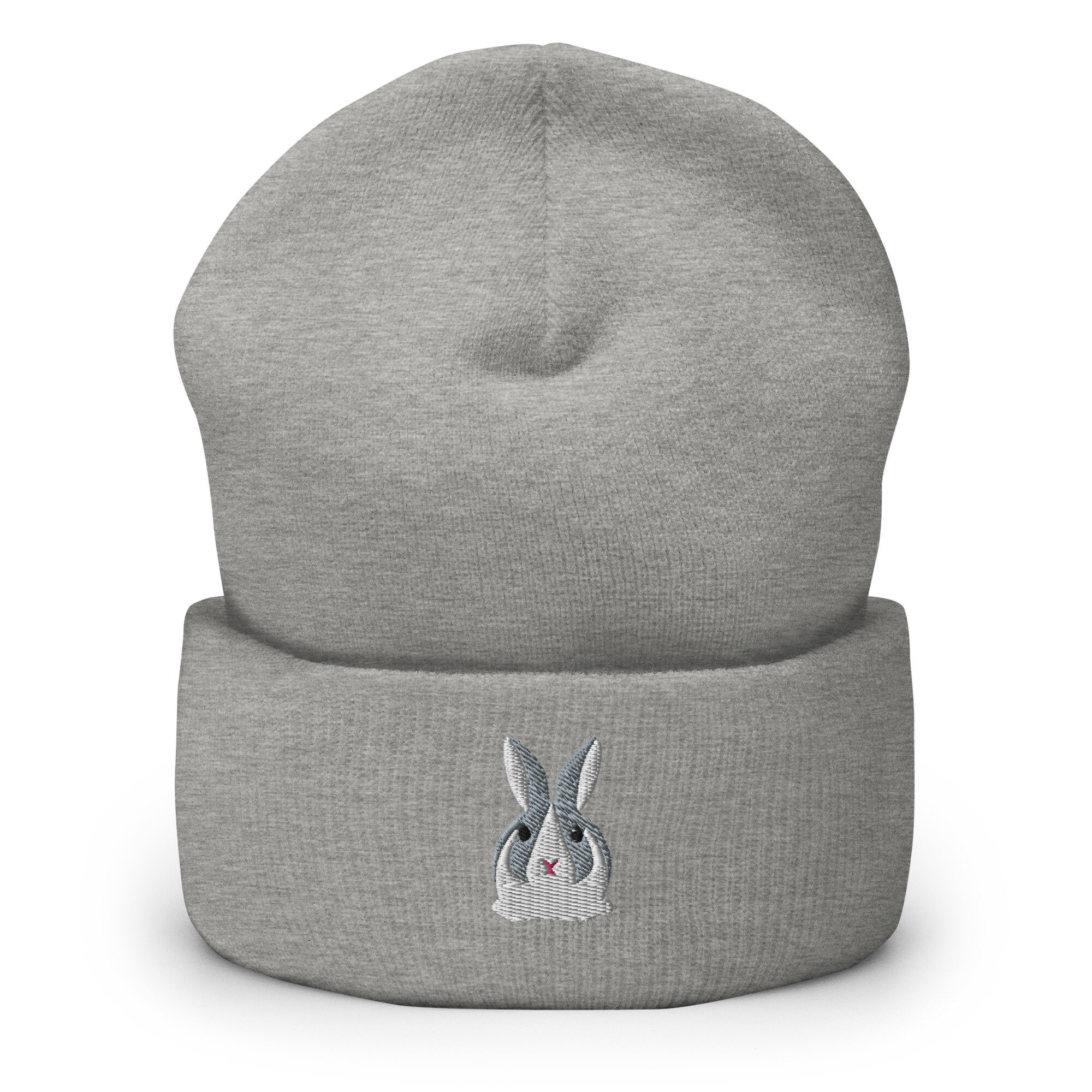 Dutch Rabbit Beanie, Embroidered Unisex Cuffed Beanie, Dutch