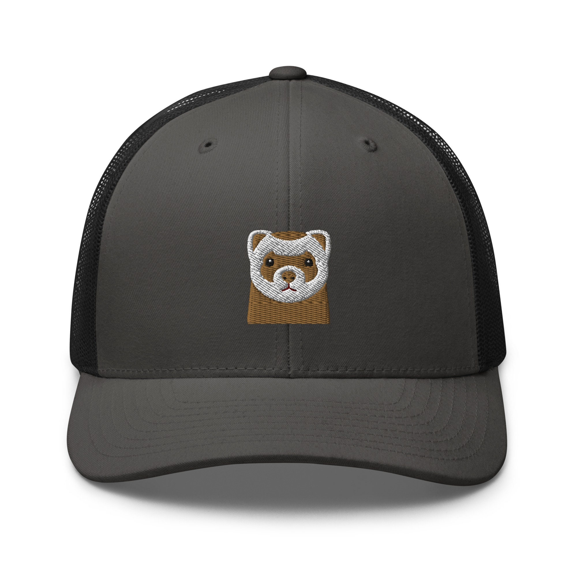 Bust Hat Ferret Trucker Hat, Embroidered Ferret Bust Hat, Unisex Hat, Ferret ...