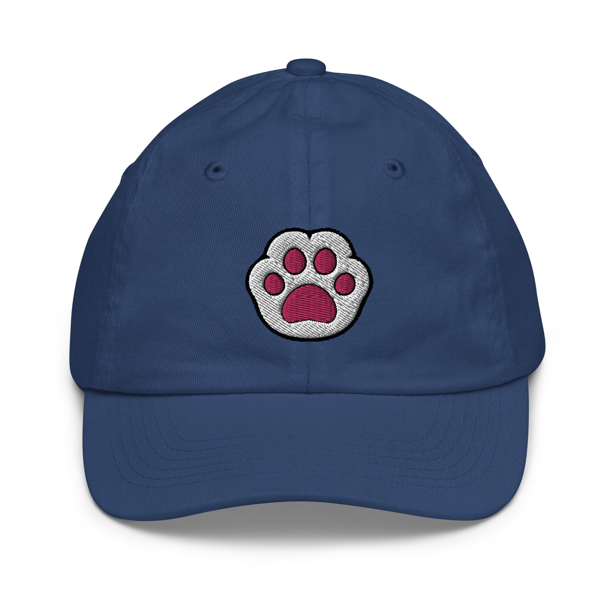 Paw Print Hat Kids, Embroidered Unisex Youth Baseball Cap  display picture 1