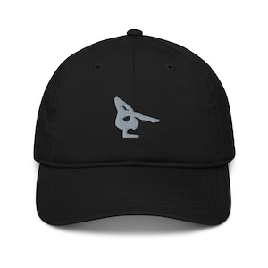 Gymnastics hat, gymnast hat, embroidered organic dad hat, gymnastics gift, for team coach.