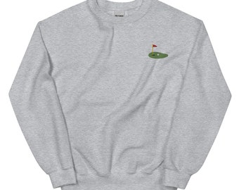 Golf Sweatshirt, Embroidered Unisex Sweatshirt, Golf Gifts, Birthday, Christmas.
