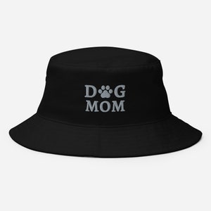 Dog Mom Bucket Hat, Dog mom hat, embroidered unisex bucket hat, dog mom hats for women, dog mom gifts.