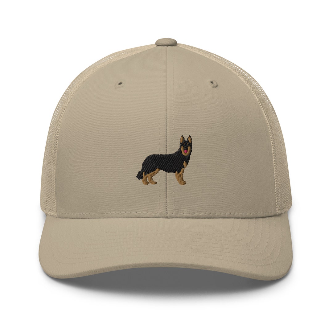 German Shepherd Trucker Hat, Embroidered Unisex Hat, German Shepherd