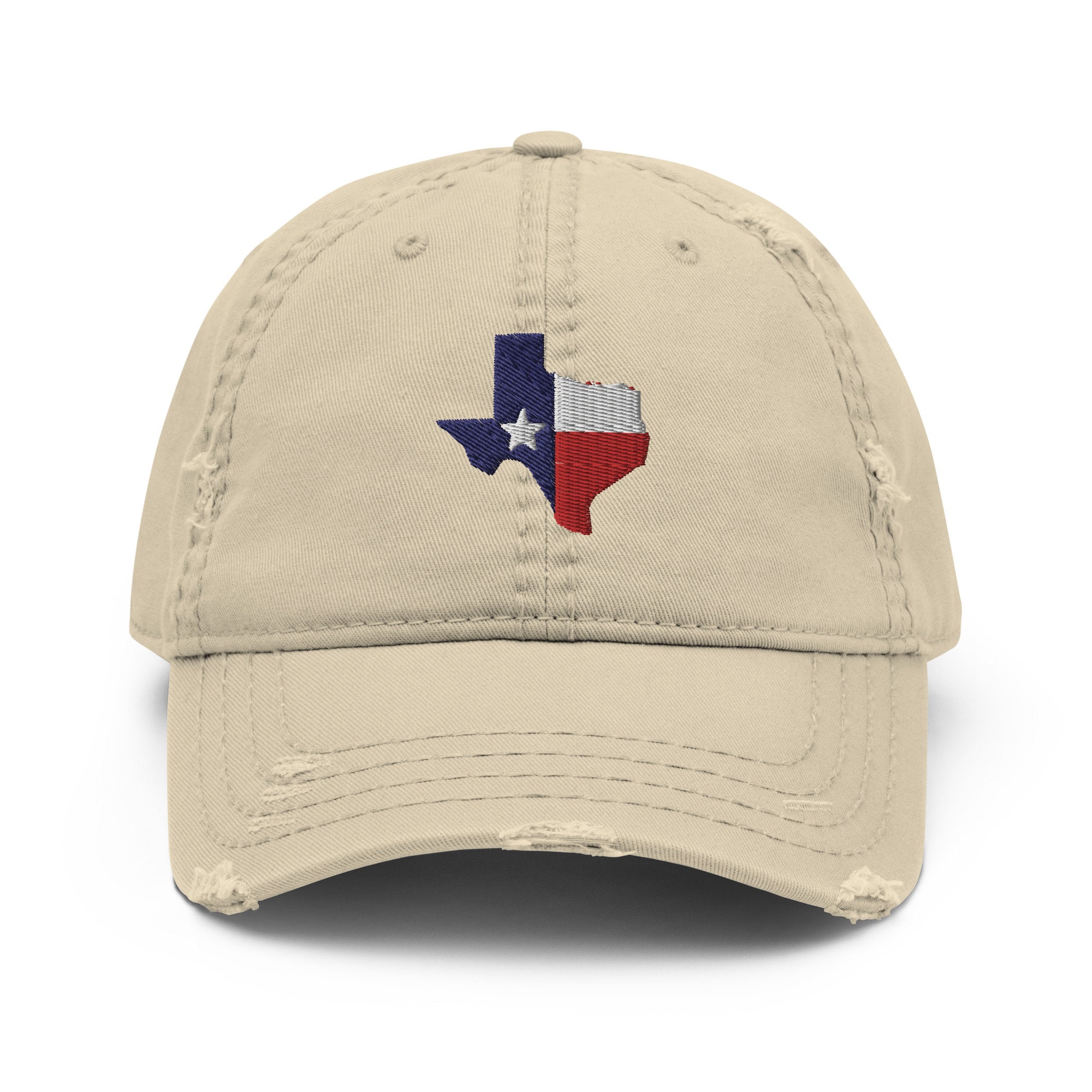 Texas Hat, Embroidered Unisex Distressed Hat, Texas Gifts  display picture 1