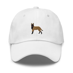 Belgian Malinois hat, colored Malinois hat, embroidered unisex baseball hat, belgian malinois gifts, malinois dog mom dad hat.
