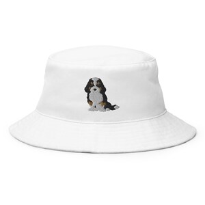 Bernedoodle Bucket Hat, bestickter Fischerhut, Bernedoodle Dad Hat, Bernedoodle Mom Hat, Weihnachtsgeschenke.