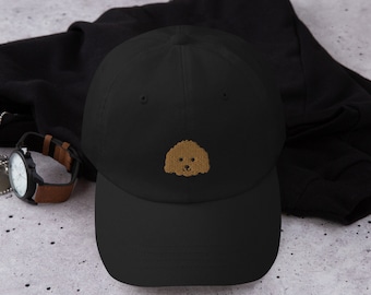 Gorro de caniche, gorro con cara de caniche bordada, regalo de caniche, gorro de mamá caniche, gorro de papá caniche, cumpleaños, regalo de Navidad.