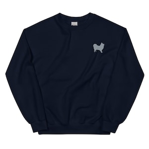 Japanese Spitz Sweatshirt, Embroidered Unisex Sweatshirt, Japanese Spitz Gifts, Classic Design, birthday, Christmas.