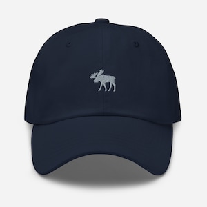 Moose hat, embroidered moose hat, moose hats for adults, for men, women, moose gifts for moose lovers.