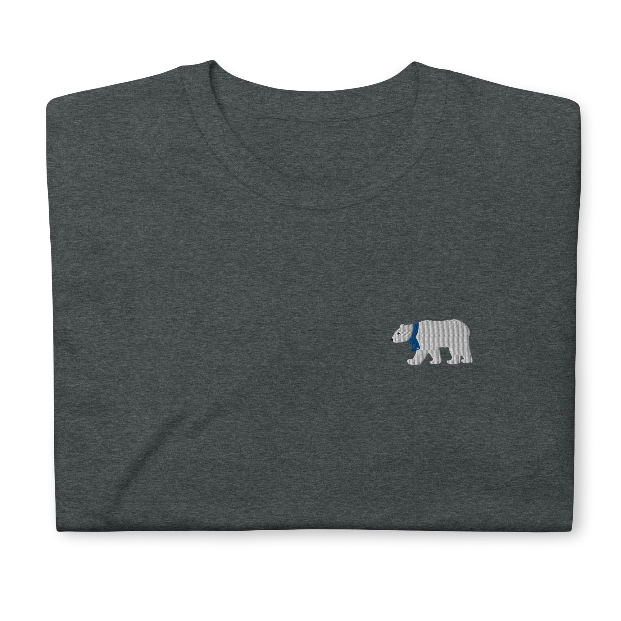 【AMBLER】 Hysteria bear embroidered short-sleeved T-shirt Polar Bear Shirt, Embroidered Short-sleeve Unisex T-shirt