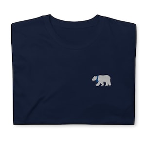 Polar Bear shirt, embroidered Short-Sleeve Unisex T-Shirt, Polar Bear gifts.