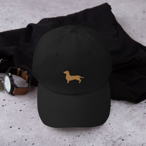Dachshund hat, embroidered dachshund hat, wiener dog, doxie owner hat, dachshund gift, unisex Dad Hat.