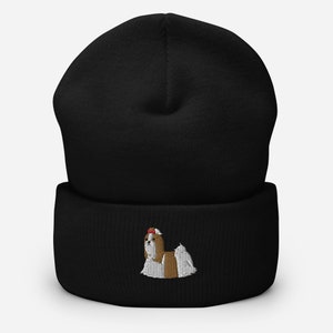 Gorro Shih tzu, gorro unissex bordado, chapéu de mãe de cachorro shih tzu, chapéu de pai shih tzu, presentes de Natal de shih tzu.