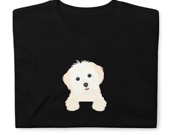 Maltipoo shirt, printed Unisex Short-Sleeve Unisex T-Shirt, maltese poodle mix, maltipoo gifts.