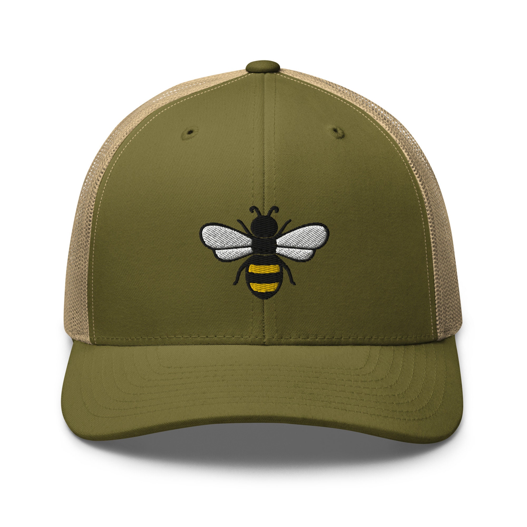 Honey Bee Trucker Hat, Embroidered Unisex Hat, Honey Bee 