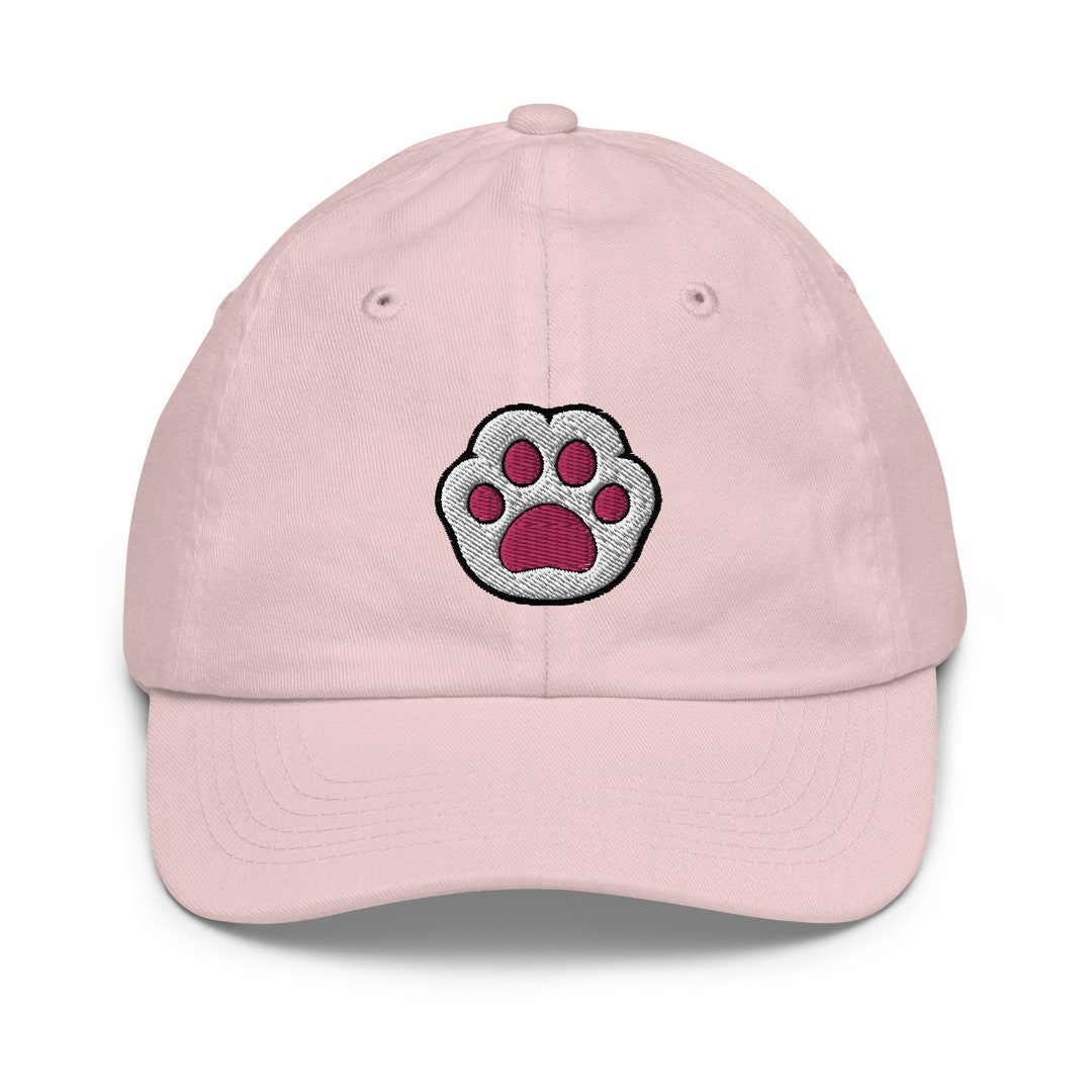 Paw Print Hat Kids, Embroidered Unisex Youth Baseball Cap, for Kids