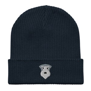 Sealyham Terrier beanie, Embroidered Unisex 100% organic Cotton Ribbed Beanie, for kids and adults, Sealyham Terrier  Gifts.
